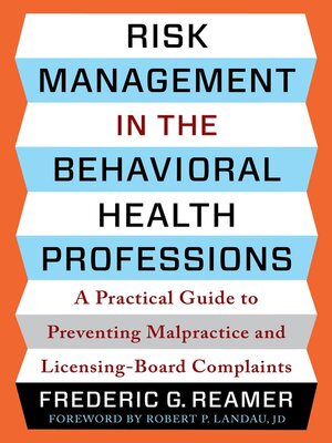 cover image of Risk Management in the Behavioral Health Professions